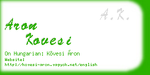 aron kovesi business card