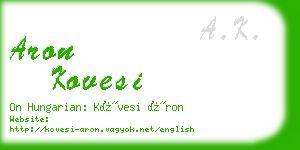 aron kovesi business card